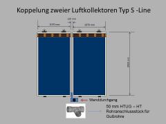 Kopplung zweier S-Line Solar Luftkollektoren