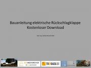 Bauanleitung elektrische Rückschlagklappe NEU 2014 !